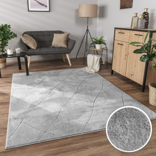 3D nagymeretu skandinav nappali szonyeg szurke szinu 200x280 cm