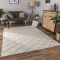 3D skandinav nappali szonyeg krem rombusz mintas 80x150 cm
