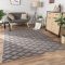 3D skandinav nappali szonyeg antracit rombusz mintas 160x220 cm