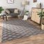 3D skandinav nappali szonyeg antracit rombusz mintas 60x100 cm