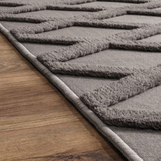 3D skandinav nappali szonyeg antracit rombusz mintas 160x220 cm