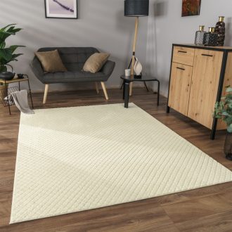Skandinav 3D nappali szonyeg, krem 120x160 cm