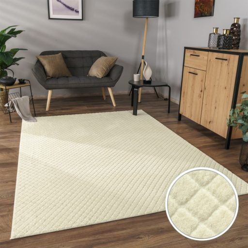Skandinav 3D nappali szonyeg, krem 120x160 cm