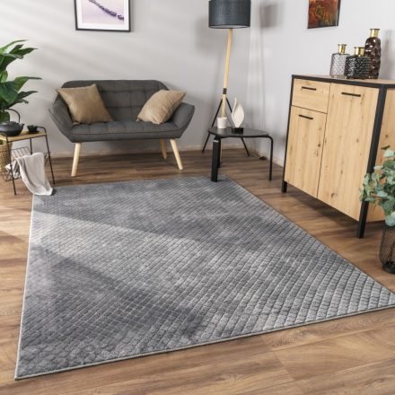 Skandináv szőnyeg 3D hatású szőnyeg nappaliba antracit szőnyeg 220x340 cm