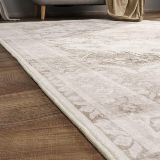 Szonyeg nappaliba - csuszasmentes, keleti mintas, vintage, bezs, 120x160 cm