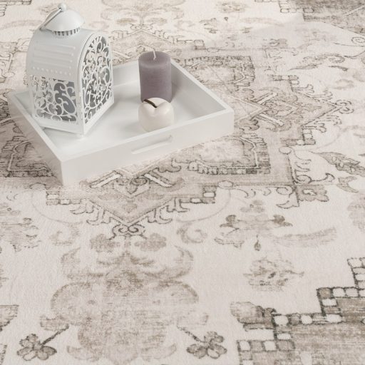 Nagymeretu nappali szonyeg - csuszasmentes, keleti mintas, vintage, bezs, 240x340 cm