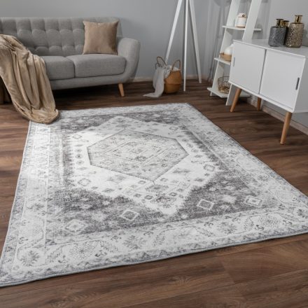 Keleti mintás klasszikus szőnyeg nappaliba - szürke vintage hatású 200x280 cm