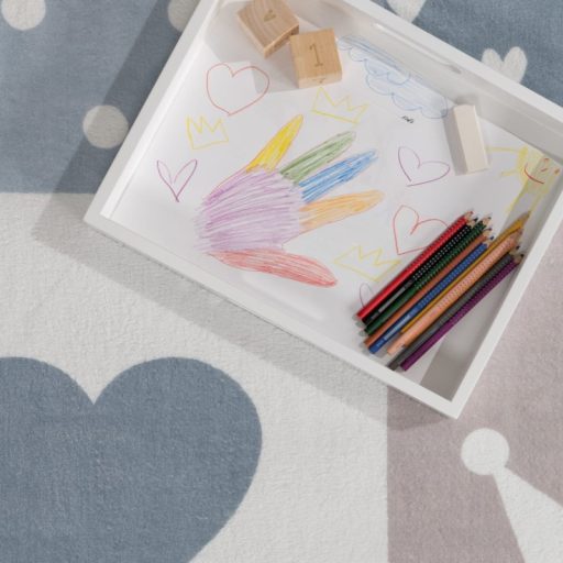 kislany szonyeg bezs szivecske mintas csuszasmentes 160x220 cm