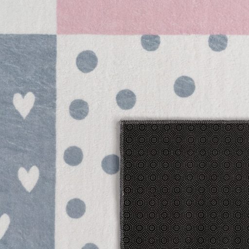 puha rozsaszin gyerekszonyeg szivecske mintaval kislanyoknak 200x280 cm