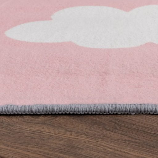 Liza gyerekszoba szőnyeg kislány- csúszásmentes, napocska, rózsaszín, 80x150 cm