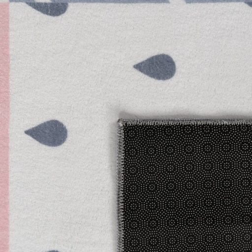 kislany szonyeg rozsaszin napocska mintas csuszasmentes 240x340 cm