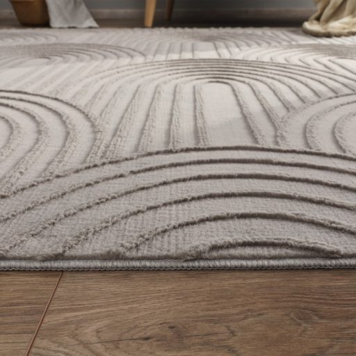 3D skandinav nappali szonyeg, szurke modern szonyeg 240x340 cm