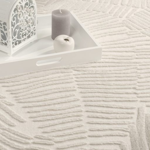 Skandinav 3D nappali szonyeg, krem 80x150 cm