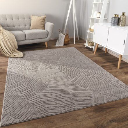 Skandináv szőnyeg nappaliba 3D - szürke modern szőnyeg 240x340 cm