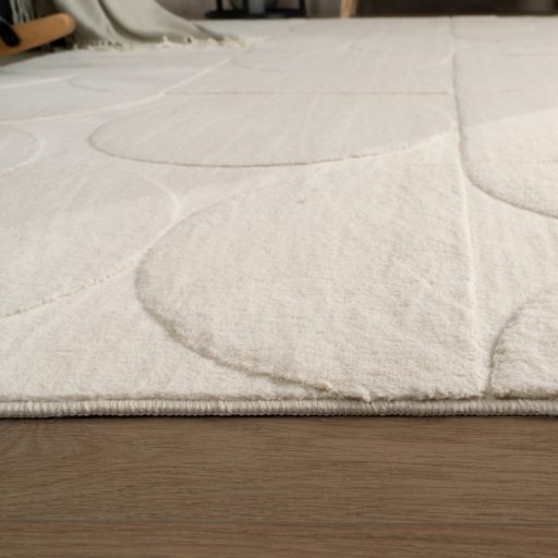 Skandinav nagymeretu nappali szonyeg 3D geometria - krem szonyeg 200x280 cm