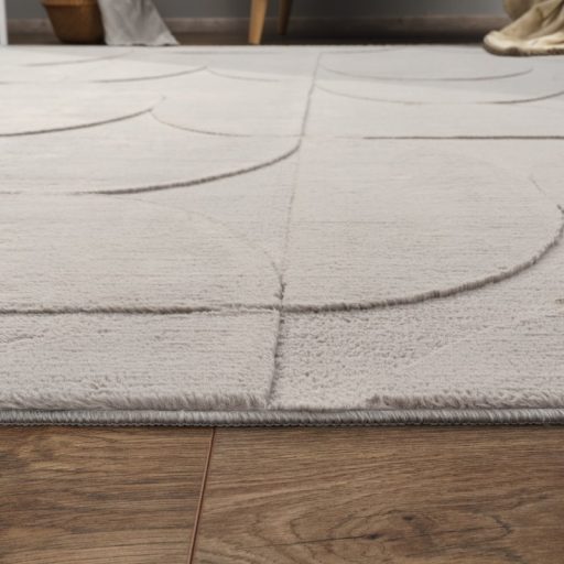 Skandinav nappali szonyeg 3D geometria mintas - szurke szonyeg 120x160 cm