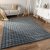 Shaggy szőnyeg nappaliba 3D hatású geometria mintás antracit szőnyeg 80x150 cm