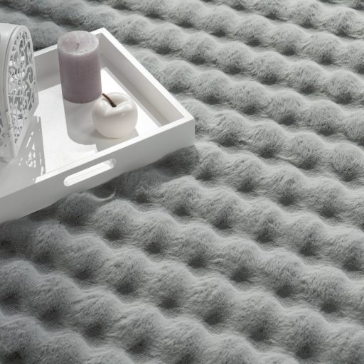 Shaggy szonyeg - 3D hatasu, geometria mintas, szurke, 160x220 cm