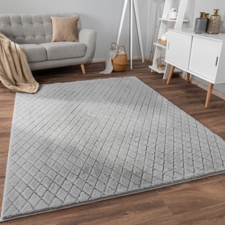 Skandináv stílusú modern szőnyeg nappaliba rombusz puha - szürke szőnyeg 120x160 cm
