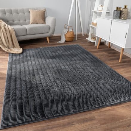 Skandináv stílusú modern szőnyeg nappaliba puha antracit szőnyeg 200x280 cm