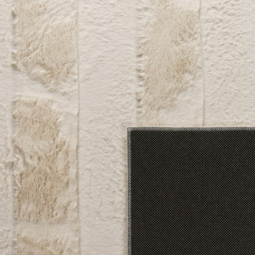 Szonyeg nappaliba - egyszinu, skandinav, 3D, krem szonyeg, 80x150 cm, Ary