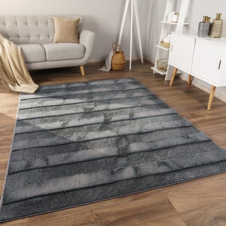 Antracit 3D modern szőnyeg nappaliba puha szőnyeg egyszínű 60x100 cm