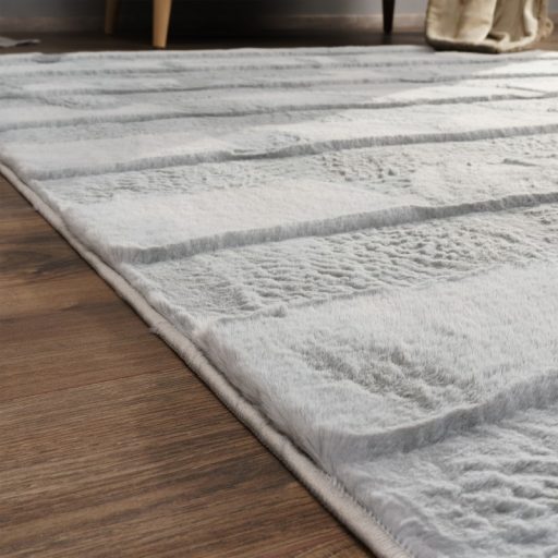 Szonyeg nappaliba - egyszinu, skandinav, 3D, szurke szonyeg, 60x100 cm, Ary