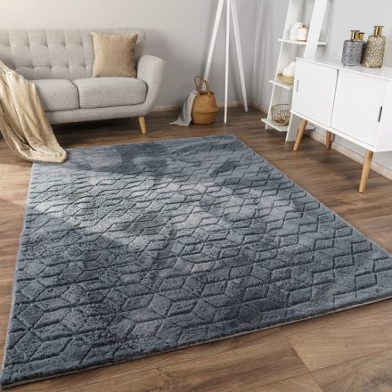 Antracit shaggy szőnyeg egyszínű skandináv szőnyeg nappaliba 60x100 cm
