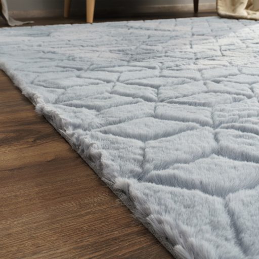 Szurke skandinav stilusu shaggy nappali szonyeg 120x160 cm