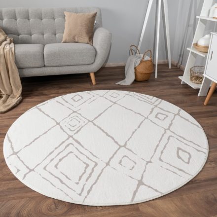 Skandináv szőnyeg nappaliba absztrakt mintás 200 cm kerek szőnyeg