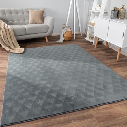 Skandináv stílusú modern szőnyeg nappaliba geometria mintás antracit 80x150 cm