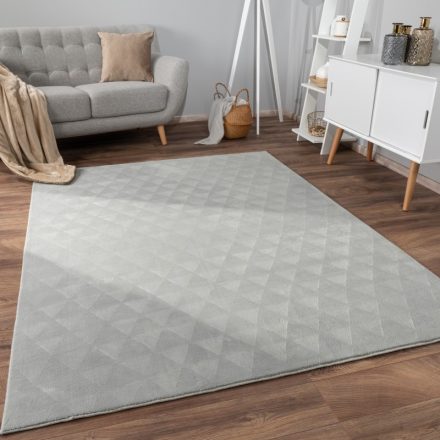 Skandináv stílusú modern szőnyeg nappaliba geometria mintás - szürke 200x280 cm