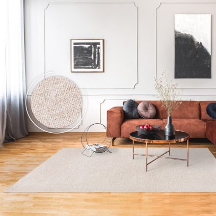 Skandináv szőnyeg nappaliba egyszínű - krém szőnyeg 200x280 cm