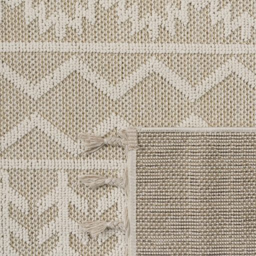 Szonyeg nappaliba - skandinav, ethno, rojtos, krem, 160x220 cm, Milo