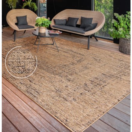 Bézs lapos szövésű mosható szőnyeg teraszra konyhai szőnyeg 160x220 cm