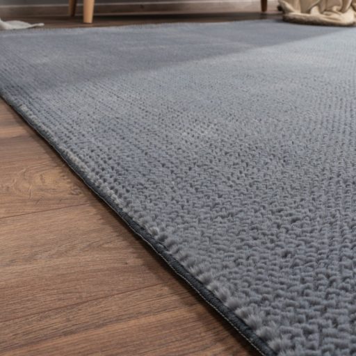 Modern nappali szonyeg - skandinav stilusu, egyszinu, antracit, 80x150 cm