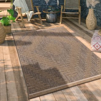 strapabiro bezs kulteri szonyeg rombusz mintaval 120x160 cm