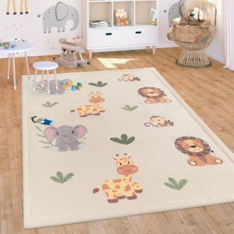 csuszasmentes bezs gyerekszonyeg kislanyoknak 80x150 cm