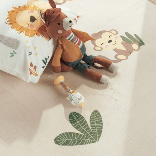 csuszasmentes bezs nagy gyerekszonyeg kislanyoknak 200x280 cm