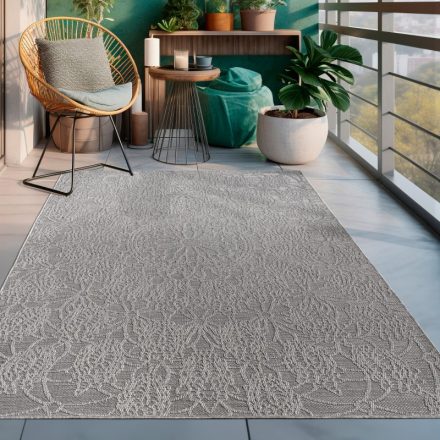 Kültéri mosható szőnyeg 3D keleti mintával konyhai szőnyeg antracit 160x220 cm