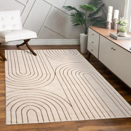 Pasztel krém-bézs absztrakt modern szőnyeg nappaliba skandináv 200x290 cm
