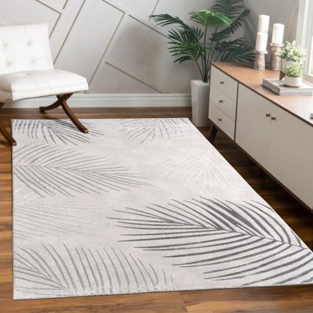 Modern szőnyeg pálmalevél skandináv szőnyeg pasztel - szürke 240x340 cm