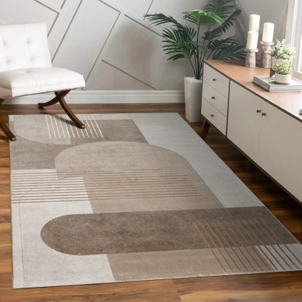 Skandináv bézs absztrakt  modern nagyméretű szőnyeg nappaliba  240x340 cm