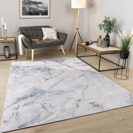 Szürke modern szőnyeg nappaliba márvány mintás 200x280 cm