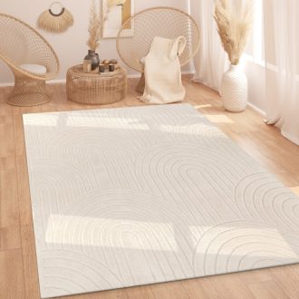 moshato puha 3D modern szonyeg absztrakt krem 80x150 cm