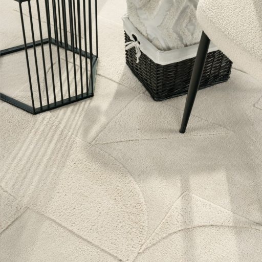 moshato puha 3D modern szonyeg geometria krem 160 cm kerek