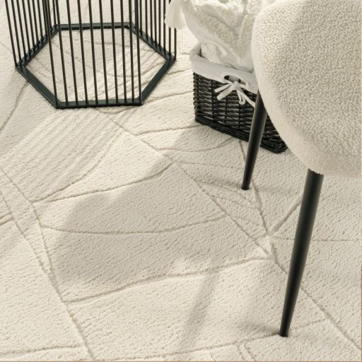 moshato 3D modern szonyeg absztrakt mintaval krem 120 cm kerek
