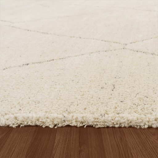 Modern nappali szonyeg - 3D, skandinav, rombusz mintas, krem, 160x230 cm, Holli