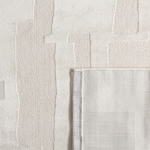 Modern nagymeretu nappali szonyeg - 3D hatasu, krem, 240x340 cm