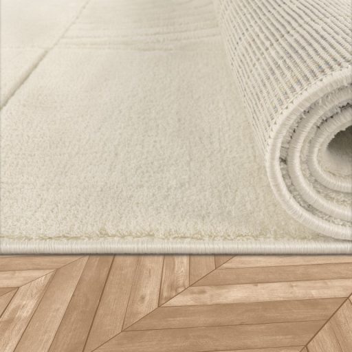 Modern szonyeg nappaliba - 3D, absztrakt, geometria mintas,  krem, 120x170 cm, Gina